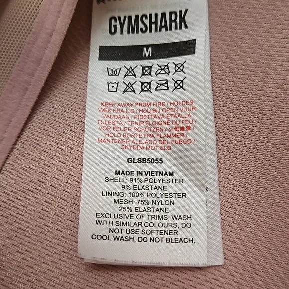 Gymshark light pink sport bra women's size medium - Picture 6 of 8